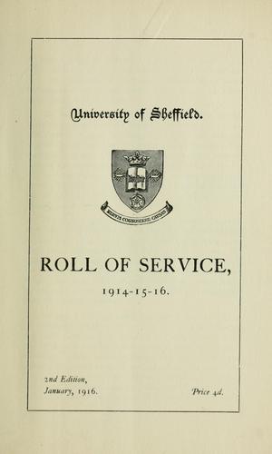 Cover for Roll of service, 1914-15-16
