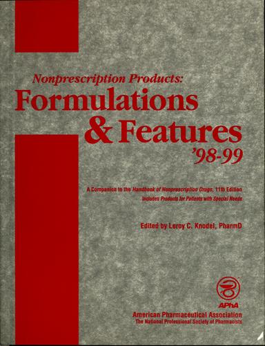 Cover for Nonprescription Products