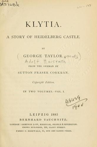 Cover for Klytia