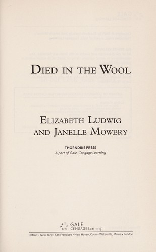 Cover for Died in the wool