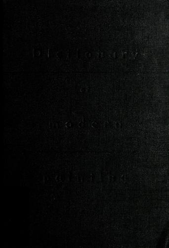 Cover for A Dictionary of modern painting.