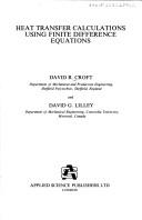 Cover for Heat transfer calculations using finite difference equations