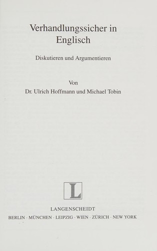 Cover for Verhandlungssicher in Englisch