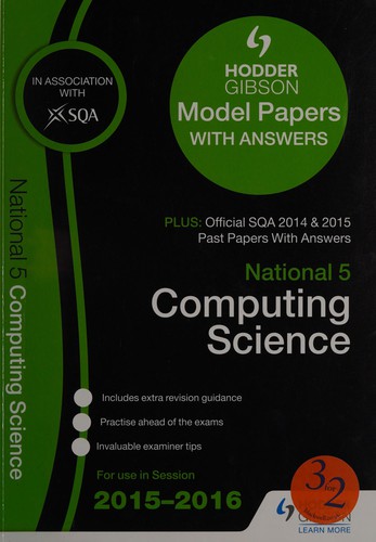 Cover for National 5 computing science 2015/16 SQA past and Hodder Gibson model papers