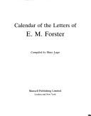 Cover for Calendar of the letters of E.M. Forster