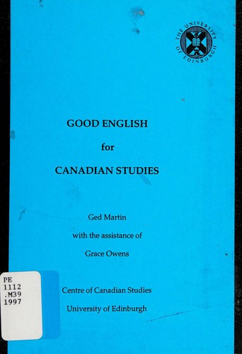 Cover for Good English for Canadian studies