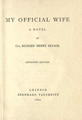 Cover for My official wife