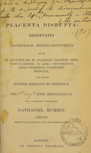 Cover for De placenta disrupta