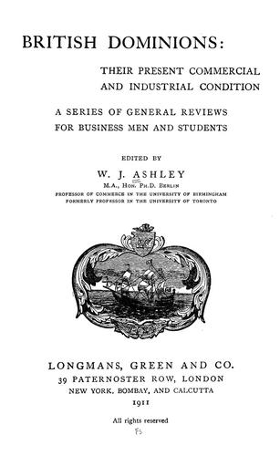 Cover for British dominions