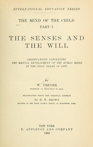 Cover for The mind of the child
