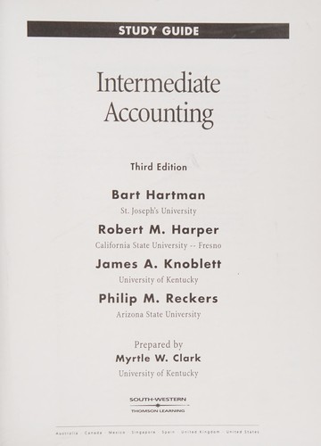 Cover for Intermediate accounting