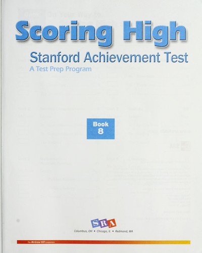 Cover for Scoring high, Stanford Achievement Test