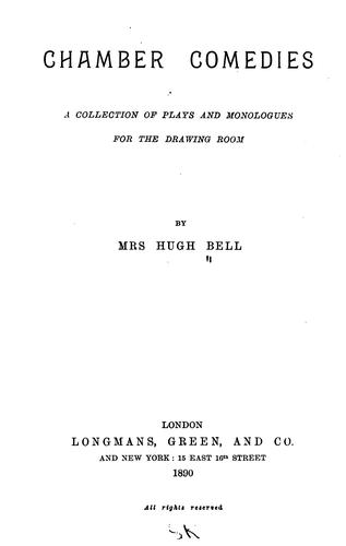 Cover for Chamber comedies
