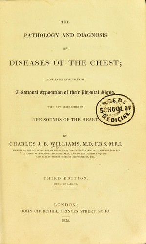 Cover for The pathology and diagnosis of diseases of the chest