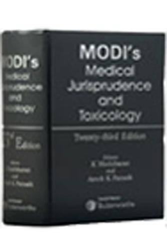 Cover for Modi's medical jurisprudence and toxicology