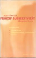 Cover for Prinzip Subjektivität.