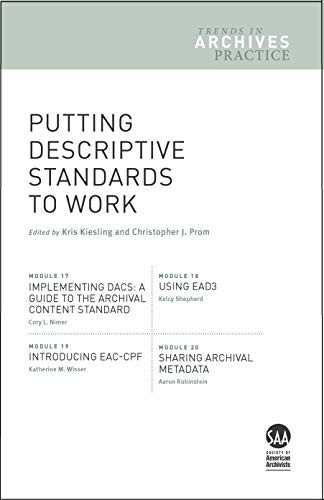 Cover for Putting Descriptive Standards to Work