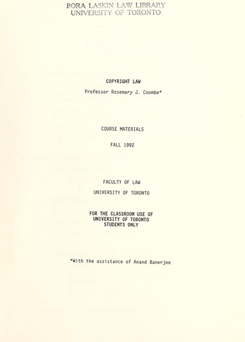 Cover for Copyright law