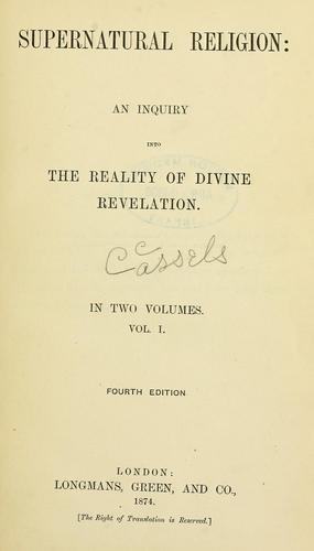 Cover for Supernatural religion