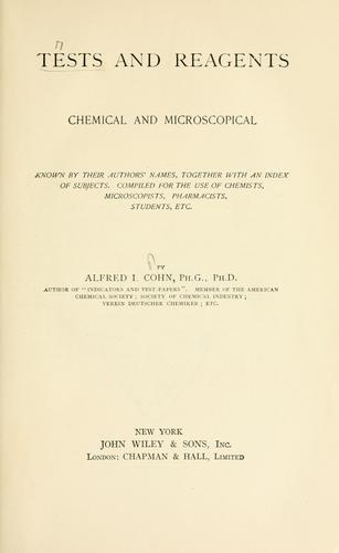 Cover for Tests and reagents