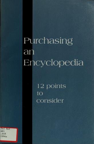 Cover for Purchasing an Encyclopedia