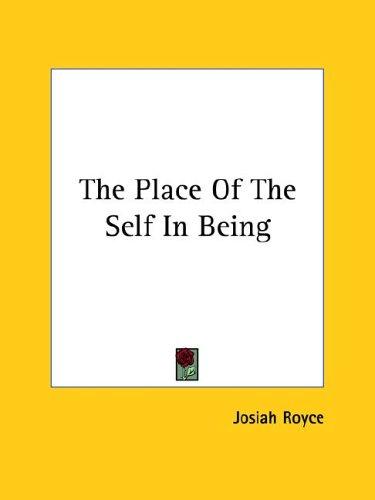 Cover for The Place Of The Self In Being