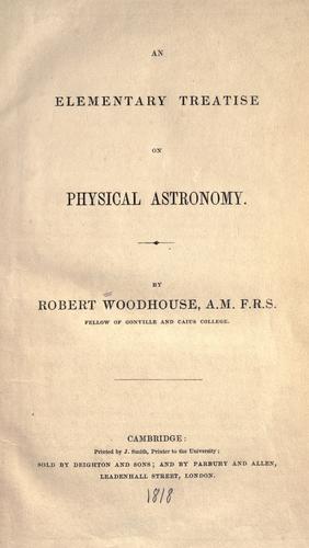 Cover for An elementary treatise on physical astronomy