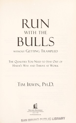 Cover for Run with the bulls without getting trampled
