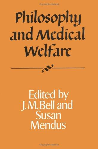 Cover for Philosophy and medical welfare