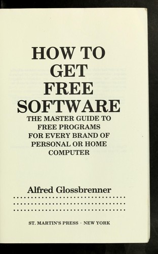 Cover for How to get free software
