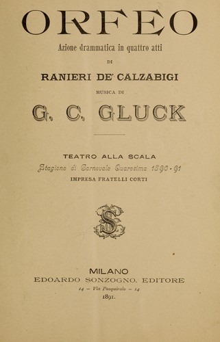 Cover for Orfeo