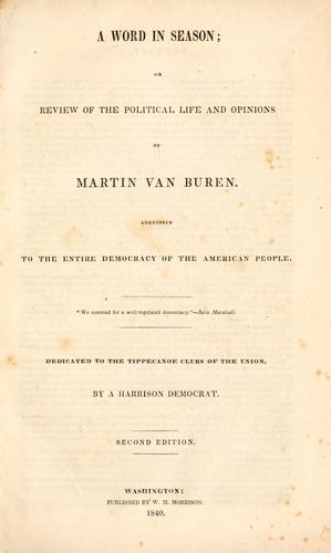 Cover for A word in season