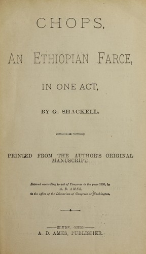 Cover for Chops