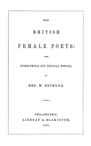 Cover for The British female poets