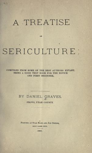 Cover for A treatise on sericulture