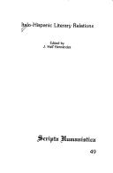 Cover for Italo-Hispanic literary relations