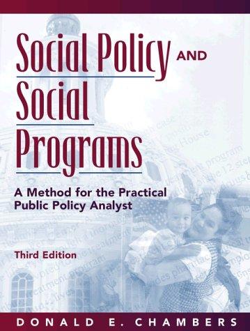 Cover for Social policy and social progams