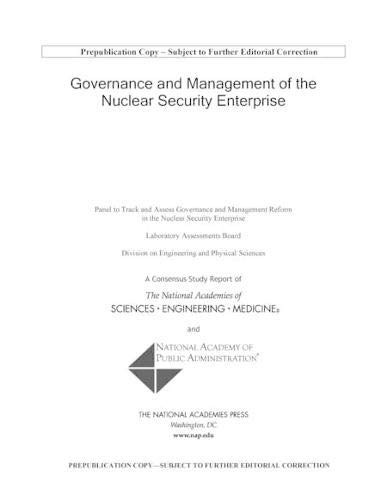 Cover for Governance and Management of the Nuclear Security Enterprise
