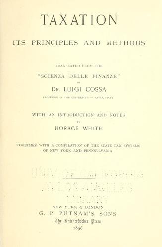 Cover for Taxation