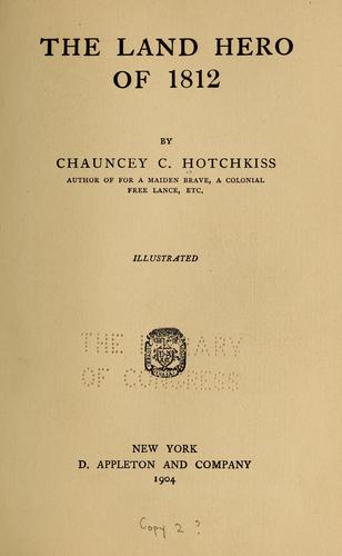 Cover for The land hero of 1812