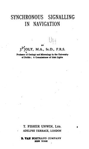 Cover for Synchronous signalling in navigation