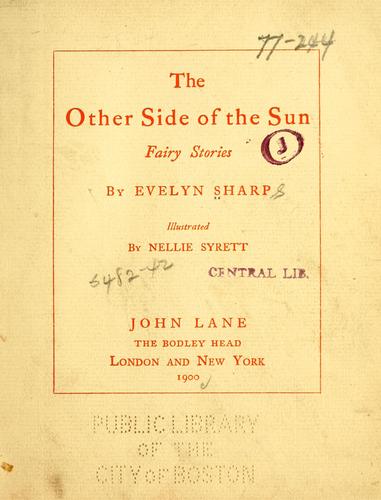 Cover for The other side of the sun