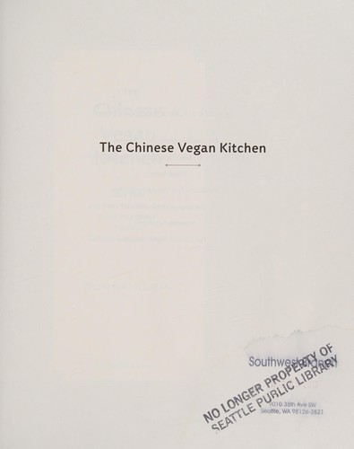 Cover for The Chinese vegan kitchen