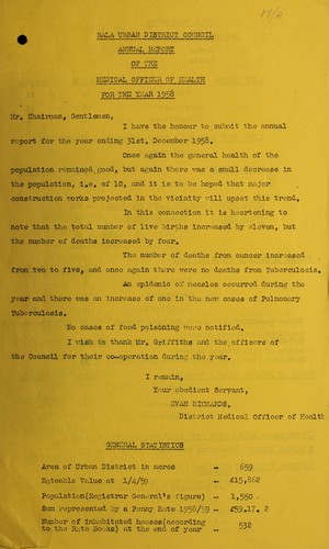 Cover for [Report 1958]