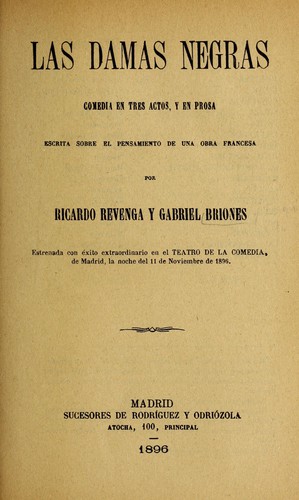 Cover for Las damas negras
