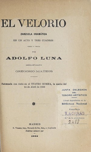 Cover for El velorio