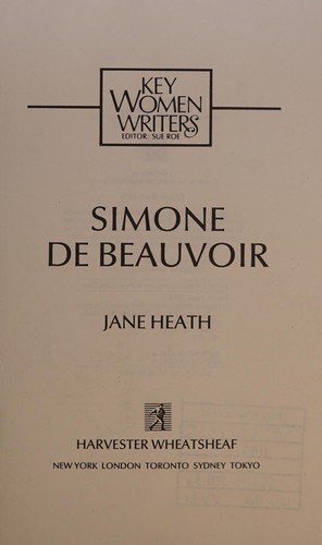 Cover for Simone De Beauvoir (Key Women Writers)