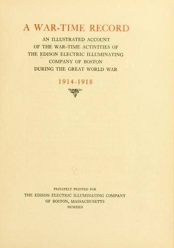 Cover for war-time record