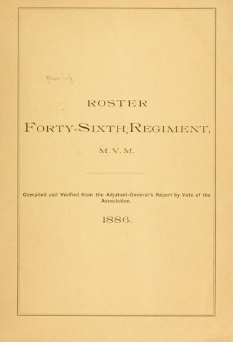 Cover for Roster, Forty sixth regiment, M.V.M. ...