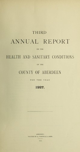 Cover for [Report 1927]